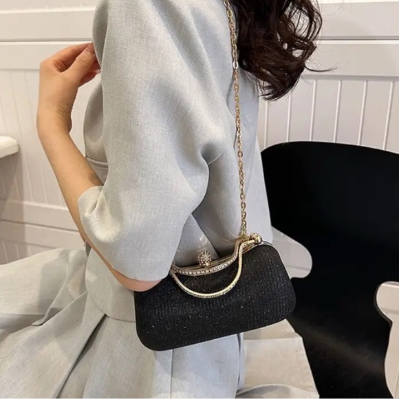 Elegant Unbranded Black Evening Bag -NIP - Picture 10 of 15